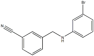 3-{[(3-bromophenyl)amino]methyl}benzonitrile Struktur