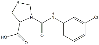 3-{[(3-chlorophenyl)amino]carbonyl}-1,3-thiazolidine-4-carboxylic acid Struktur