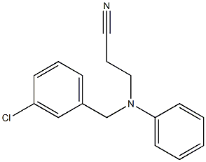 3-{[(3-chlorophenyl)methyl](phenyl)amino}propanenitrile Struktur