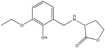 3-{[(3-ethoxy-2-hydroxyphenyl)methyl]amino}oxolan-2-one Struktur