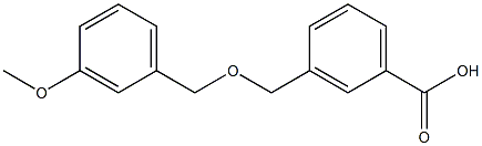 3-{[(3-methoxybenzyl)oxy]methyl}benzoic acid Struktur