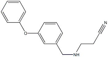 3-{[(3-phenoxyphenyl)methyl]amino}propanenitrile Struktur