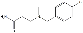 3-{[(4-chlorophenyl)methyl](methyl)amino}propanethioamide Struktur