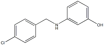 3-{[(4-chlorophenyl)methyl]amino}phenol Struktur