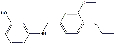 3-{[(4-ethoxy-3-methoxyphenyl)methyl]amino}phenol Struktur