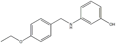 3-{[(4-ethoxyphenyl)methyl]amino}phenol Struktur