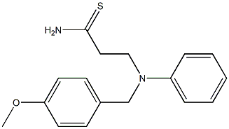 3-{[(4-methoxyphenyl)methyl](phenyl)amino}propanethioamide Struktur