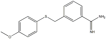 3-{[(4-methoxyphenyl)sulfanyl]methyl}benzene-1-carboximidamide Struktur