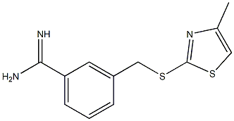 3-{[(4-methyl-1,3-thiazol-2-yl)sulfanyl]methyl}benzene-1-carboximidamide Struktur