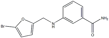 3-{[(5-bromofuran-2-yl)methyl]amino}benzamide Struktur