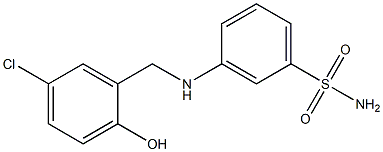 3-{[(5-chloro-2-hydroxyphenyl)methyl]amino}benzene-1-sulfonamide Struktur