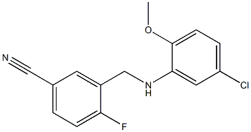 3-{[(5-chloro-2-methoxyphenyl)amino]methyl}-4-fluorobenzonitrile Struktur