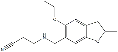 3-{[(5-ethoxy-2-methyl-2,3-dihydro-1-benzofuran-6-yl)methyl]amino}propanenitrile Struktur