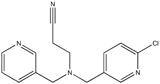 3-{[(6-chloropyridin-3-yl)methyl](pyridin-3-ylmethyl)amino}propanenitrile Struktur