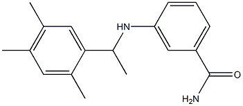 3-{[1-(2,4,5-trimethylphenyl)ethyl]amino}benzamide Struktur