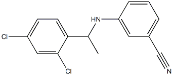 3-{[1-(2,4-dichlorophenyl)ethyl]amino}benzonitrile Struktur