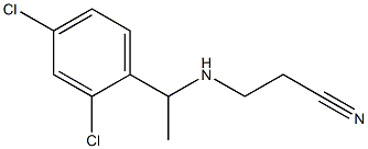 3-{[1-(2,4-dichlorophenyl)ethyl]amino}propanenitrile Struktur