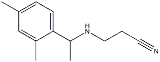 3-{[1-(2,4-dimethylphenyl)ethyl]amino}propanenitrile Struktur