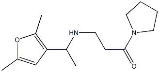 3-{[1-(2,5-dimethylfuran-3-yl)ethyl]amino}-1-(pyrrolidin-1-yl)propan-1-one Struktur