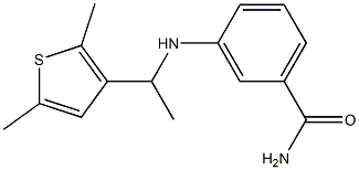 3-{[1-(2,5-dimethylthiophen-3-yl)ethyl]amino}benzamide Struktur