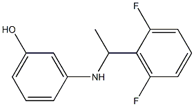 3-{[1-(2,6-difluorophenyl)ethyl]amino}phenol Struktur