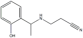 3-{[1-(2-hydroxyphenyl)ethyl]amino}propanenitrile Struktur