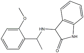 3-{[1-(2-methoxyphenyl)ethyl]amino}-2,3-dihydro-1H-indol-2-one Struktur