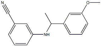 3-{[1-(3-methoxyphenyl)ethyl]amino}benzonitrile Struktur