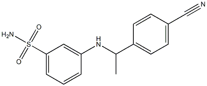 3-{[1-(4-cyanophenyl)ethyl]amino}benzene-1-sulfonamide Struktur