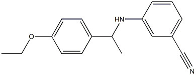 3-{[1-(4-ethoxyphenyl)ethyl]amino}benzonitrile Struktur