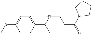 3-{[1-(4-methoxyphenyl)ethyl]amino}-1-(pyrrolidin-1-yl)propan-1-one Struktur