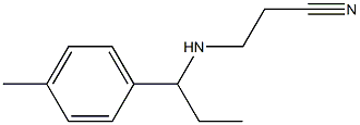 3-{[1-(4-methylphenyl)propyl]amino}propanenitrile Struktur