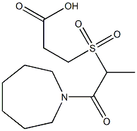 3-{[1-(azepan-1-yl)-1-oxopropane-2-]sulfonyl}propanoic acid Struktur