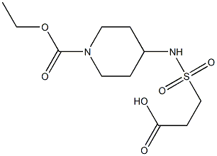 3-{[1-(ethoxycarbonyl)piperidin-4-yl]sulfamoyl}propanoic acid Struktur