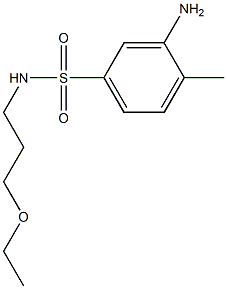 3-amino-N-(3-ethoxypropyl)-4-methylbenzene-1-sulfonamide Struktur