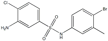 3-amino-N-(4-bromo-3-methylphenyl)-4-chlorobenzene-1-sulfonamide Struktur