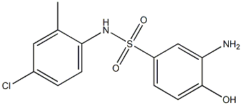 3-amino-N-(4-chloro-2-methylphenyl)-4-hydroxybenzene-1-sulfonamide Struktur