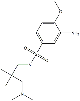 3-amino-N-{2-[(dimethylamino)methyl]-2-methylpropyl}-4-methoxybenzene-1-sulfonamide Struktur