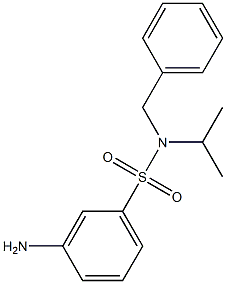 3-amino-N-benzyl-N-(propan-2-yl)benzene-1-sulfonamide Struktur