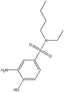 3-amino-N-butyl-N-ethyl-4-hydroxybenzene-1-sulfonamide Struktur