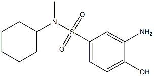 3-amino-N-cyclohexyl-4-hydroxy-N-methylbenzene-1-sulfonamide Struktur