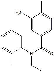 3-amino-N-ethyl-4-methyl-N-(2-methylphenyl)benzamide Struktur