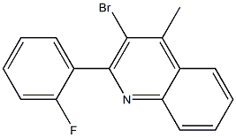 3-bromo-2-(2-fluorophenyl)-4-methylquinoline Struktur