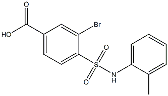 3-bromo-4-[(2-methylphenyl)sulfamoyl]benzoic acid Struktur