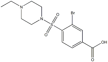 3-bromo-4-[(4-ethylpiperazine-1-)sulfonyl]benzoic acid Struktur