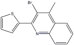 3-bromo-4-methyl-2-(thiophen-2-yl)quinoline Struktur