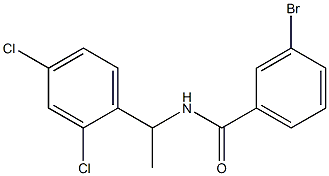 3-bromo-N-[1-(2,4-dichlorophenyl)ethyl]benzamide Struktur