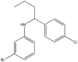 3-bromo-N-[1-(4-chlorophenyl)butyl]aniline Struktur