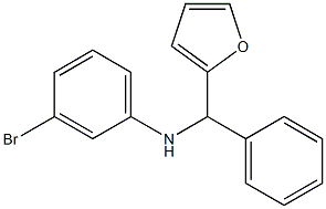 3-bromo-N-[furan-2-yl(phenyl)methyl]aniline Struktur