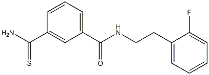 3-carbamothioyl-N-[2-(2-fluorophenyl)ethyl]benzamide Struktur